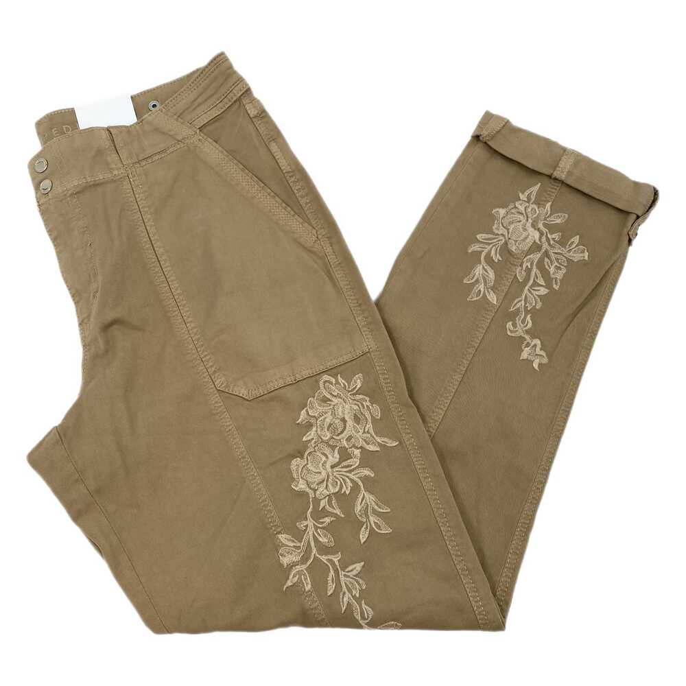 White House Black Market Tan Cargo Cuffed Pants | Womenโs Size 6